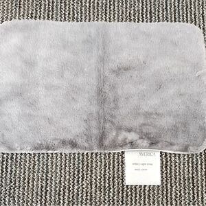 Rugs America Plush Grey Rabbit Fur Feel 50x80 Bath Bed Rug New